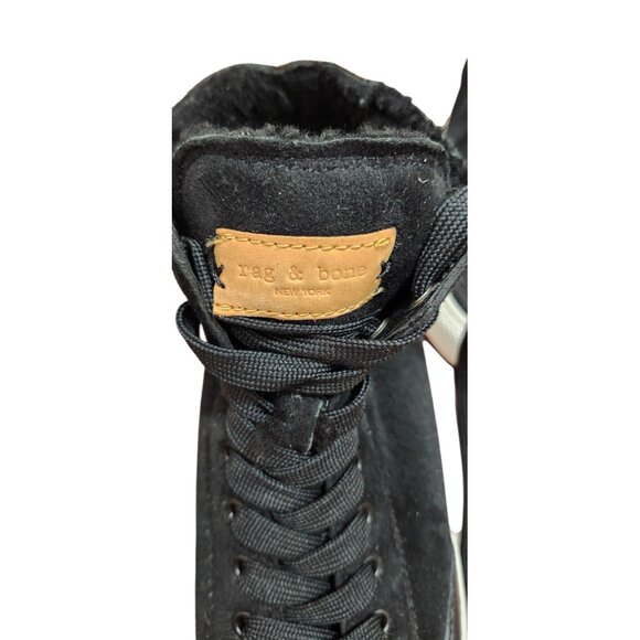 rag & bone Shearling High-Top Sneakers Size EU 38/US 7.5 - Picture 6 of 14